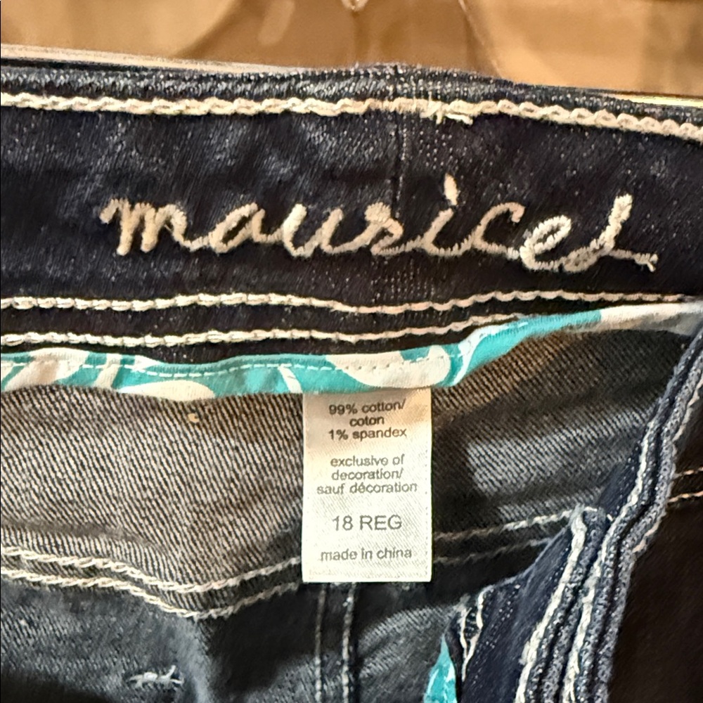 Maurices Dark Blue Boot Cut Jeans - Picture 2 of 5